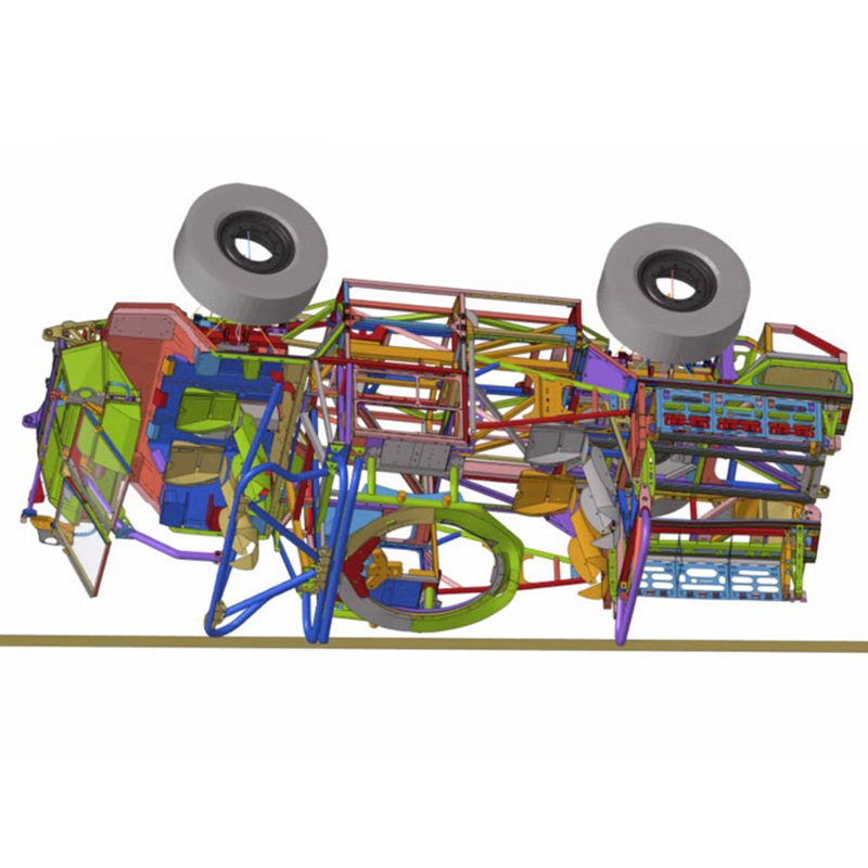 Vehicle rollover finite element model